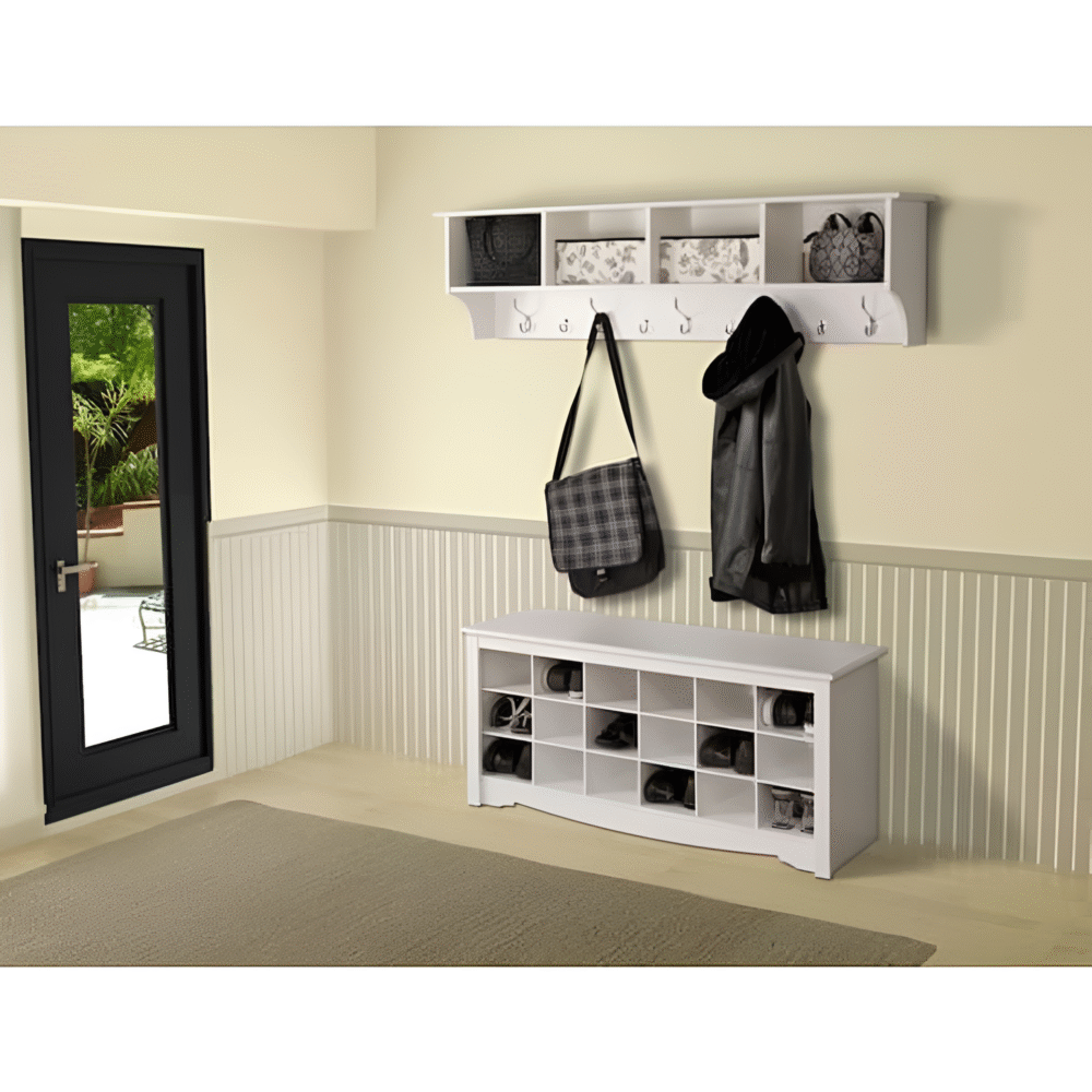 Brookside 40 in. W Concrete-Top Wood Entryway Coat Hook